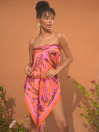 Jasmine Scarf Tube Mini Dress