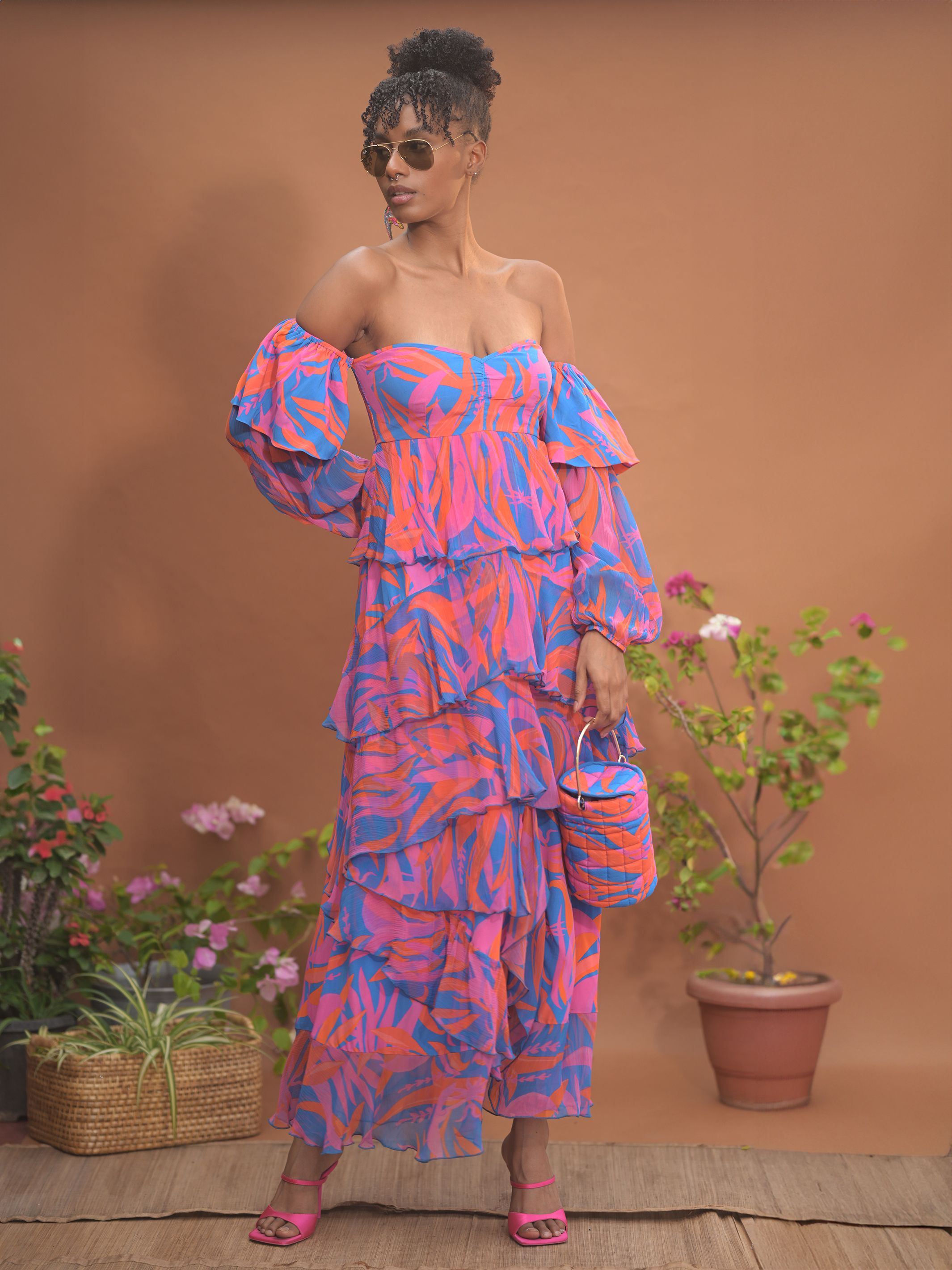 Leila Ruffled Maxi Dress